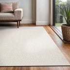 Easy Jute Rugs 4x6 White Color Living Room Indoor Outdoor Area Rug for Farmhouse Patio and Kitchen Rug High Traffic Washable Easy to Clean Solid Boho Woven Design Outside Carpet (4 x 6)