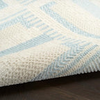 Nourison Home Nordic Ivory Blue 5' x 7' Area Rug - Easy Clean, Non Shedding, Bed Room, Living Room, Dining Room, Kitchen (5' x 7')