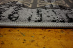Unique Loom Taftan Collection Border Geometric Tribal Inspired Design Area Rug (8' 0 x 10' 0 Rectangular, Gray/ Black)