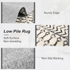 Moroccan Washable Runner Rug, 2x6 Ultra Soft Non-Slip Vintage Boho Hallway Kitchen Runner Rug Floor Carpet for Bedroom Bathroom Laundry Living Room