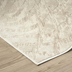 Abani Terra Cream Area Rug for Living Room, Bedroom - Rustic Modern Pattern - 4' x 6' - Durable & Easy to Clean
