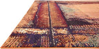 Unique Loom Estrella Collection Rustic, Distressed, Modern, Abstract Area Rug (8' 0 x 11' 0 Rectangular, Orange/Black)