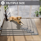 Indoor Door Mat 24x72 Dirt Resistant and Absorbent, Non-Slip Rubber Backing Floor Mats, Easy Clean Low-Profile Doormat for Entryway, Front Door, Inside Entrance Gray