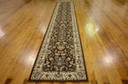 Unique Loom Sialk Hill Collection Area Rug - Washington (3' x 16' 5" Runner Brown/Black)