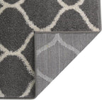 Rugs.com Lattice Frieze Collection Rug – 10' x 14' Dark Gray Medium Rug Perfect for Living Rooms, Large Dining Rooms, Open Floorplans