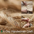 LUMI Handwoven Sisal Door Mat, Non-Slip Durable Entryway Mat, Welcome Front Doormat, Solid Floor Mats for Entrance, 20"x32", Herringbone Sisal