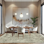 Bavni Runner Rug 2x10, Low Pile Machine Washable Rugs for Hallways, Kitchen, Bedroom, Non Slip Aesthetic Vintage Distressed Print Lightweight Durable Chenille 2x10 Mat, Forgotten Sandstone