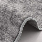 LUMI 4x6 Washable Area Rug for Living Room, Ultra Soft Modern Neutral Grey Rugs Non Slip with Rubber Backing, Low Profile, High Traffic, Stain Resistant Carpets, Ideal for Bedroom, Dining Room