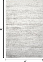 SAFAVIEH Area Rug 4x6 - Adirondack Collection - Ivory & Silver, Modern Ombre Design, Non Shedding & Easy to Clean, Ideal for Living Room, Bedroom, Office, Dining Space (ADR113B)
