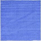 Unique Loom Solid Shag Collection Area Rug (8' Square, Periwinkle Blue)