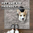 KILOCOCO Hallway Runner Rug 2'x8' Runners for Hallways Washable Runner Rug Non Slip Laundry Room Rug Low-Pile Rug Runner for Bedroom Kitchen Living Room Boho Rug, Taupe
