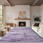 Abstract 9x12 Area Rug for Living Room Dining Room Home Office Bedroom Purple Grey