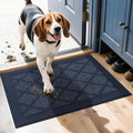 COSY HOMEER Non-Slip Door Mat 20"x32", Entryway Rugs Low Profile Absorbent Dirt Trapper Doormat for Front Entrance, Washable Polypropylene Entry Mat (Blue)