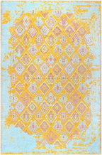 Alfa Rich 3x10 Pink Orange Teal Reversible Washable Area Rugs for Living Room Hallway Kitchen Runner