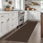 EARTHALL Washable Runner Rug 2x7 Ft Non Slip Runners for Hallways Cotton Rubber Backed Kitchen Runner Braided Indoor Floor Carpet Runners for Entryway, Hallway, Kitchen, Bedroom, Brown/Coffee
