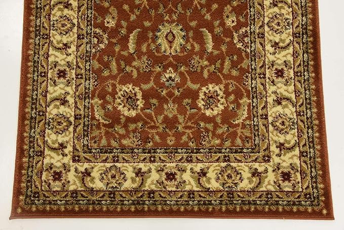 Unique Loom Voyage Collection Traditional Oriental Classic Intricate Design Area Rug (3' 3 x 5' 3 Rectangular, Terracotta/Ivory)
