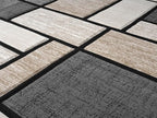 Geometric Carpet Runner - Decorative Hallway Rug for Home & Office - Indoor Carpet for Living Room, Dining Room - Non-Fading Polyester Material, Stain-Proof - Made in Turkey - Sand 2x7 ft