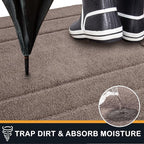 PURRUGS Dirt Trapping Door Mat 34" x 59", Non-Slip/Skid Machine Washable Entryway Area Rug, Dog Doormat, Super Absorbent Welcome Mat for Muddy Wet Shoes and Paws, Grayish Brown