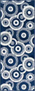 Custom Size Long Blue Hallway Runner Rug | Cut to Length 2'3" x 15' (Runner) | Non-Slip & Machine Washable | REMNAZ