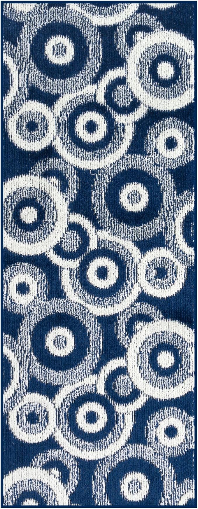 Custom Size Long Blue Hallway Runner Rug | Cut to Length 2'3" x 15' (Runner) | Non-Slip & Machine Washable | REMNAZ