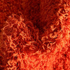 Unique Loom Solid Shag Collection Area Rug (8' x 10' Oval, Tiger Orange)