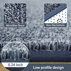 AROGAN Washable 2x6 Runner Rug for Hallway, Long Runner Rugs wtih Soft Memory Foam for Bedroom, Non Slip Backing Carpet Runners for Hallways, Kitchen, Bathroom, Entryway Home Decor, Navy Blue