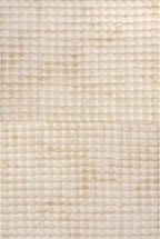 nuLOOM 5' x 8' Cozy Plush Area Rug, Machine Washable, Non-Slip, Soft Fluffy Shag Carpet for Living Room Bedroom Kids Room Nursery Home Decor, Jeni Beige