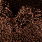 Unique Loom Solid Shag Collection Area Rug (4' 1" Round, Chocolate Brown)