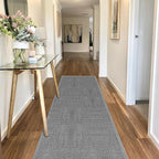 GOYLSER 12ft Hallway Runner Rugs Non Skid Washable, Absorbent Jute Kitchen Sink Rug Floor Runner Non Skid, Grey Long Laundry Room Rug Runner Mat