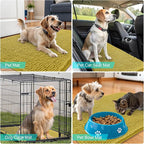 OLANLY Dog Door Mat for Muddy Paws 44x24, Absorbs Moisture and Dirt, Absorbent Non-Slip Washable Doormat, Quick Dry Chenille Mud Mat, Entry Indoor Entryway Carpet for Inside Floor, Mustard Yellow