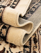Unique Loom Sialk Hill Collection Area Rug - Washington (5' 1" Round Ivory/Black)
