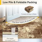 Washable Area Rugs 8'x10' Non-Slip Modern Abstract Soft for Living Room Entryway Bedroom Nursery, Print Pattern, Brown Tan Beige Coffee