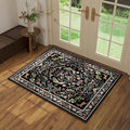 Entryway Rug 2x3 Rug Door Mat Indoor Entrance Washable Rug Small Non-Slip Low Pile Throw Rugs for Entryway, Kitchen, Front Door Indoor Entrance, Entry (Vibrant Black)
