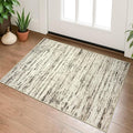 Modern Abstract Entryway Rug Indoor 2x3 Washable Rug Non-Slip Soft Small Area Rug Beige Kitchen Mats Thin Print Faux Wool Floor Carpet Throw Rugs for Entrance Bedroom Office Home Decor