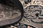 Unique Loom Reza Collection Traditional Persian Style Area Rug, 8' 0" x 8' 0", Black/Beige