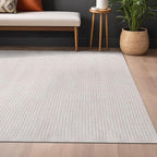 Beverly Rug Easy Jute Off White Rug 8x10 Solid Washable Durable Outdoor Indoor Area Rugs for Living Dining Room Patio Office Stain Resistant Non Shedding Casual Indoor Outside Carpet 8 x 10 Off-White
