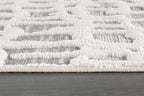 Beverly Rug Micro Loop Area Rug Gray/White 6x9 Abstract Modern Luxury Irregular Grid Durable Soft Indoor Rugs for Living Dining Room Office Stain Resistant Non Shedding Casual Indoor Carpet 6 x 9