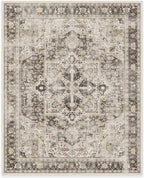 RUGGABLE Washable Vintage Area Rug – Kamran Hazel 8x10, Stain-Resistant, Non-Slip – Large Machine Washable Rugs for Living Room, Bedroom, Hallway, Entryway & Office–with Standard Pad