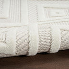 Nourison Home Versatile Ivory White 6' x 9' Area Rug - Easy Clean, Non Shedding, Bed Room, Living Room, Dining Room, Kitchen (6' x 9')
