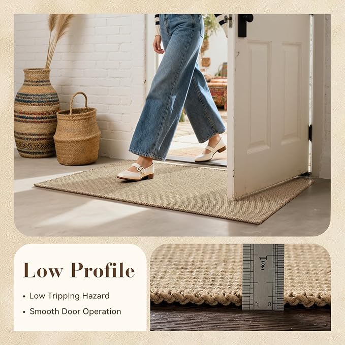 Jute 3x5 ft Rugs for Entryway Front Door Mat Indoor Entrance Indoor Door Mats Entryway Rugs Foyer Entry Entrance Mat Inside Doormat Welcome Mats Boho Farmhouse