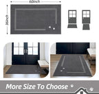 BEQHAUSE Dog Door Mat for Muddy Paws 36"x60" Dirt Trapper Absorbent Doormat Non Slip Entryway Rugs Washable Stain Resistant Welcome Floor Mat Soft Low-Profile for Front Back Door, Dark Grey