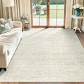 6x9 Area Rugs for Living Room, Washable Large Area Rug Neutral Modern Abstract Bedroom Rug Soft Non Slip Low Pile Stain Resistant Indoor Carpet for Nursery Kids Dining Room Office(Beige, 6'x9')