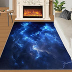 5x6 Lightning Rugs for Office - Natural Weather Living Room Carpet, Thunderstorm Lightning Bedroom Area Rug Kids Low Pile Rug for Indoor Outdoor Hardwood Floors Home Decor