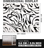 YIHOUSE Modern Area Rugs for Living Room, 8x10 Washable Black and White Rug, Thin Abstract Geometric Striped Rug, Area Rug for Bedroom,Kitchen,Dining Room,Office