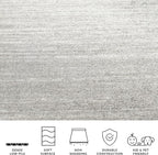 SAFAVIEH Adirondack Collection Area Rug - 6' x 8' Oval, Light Grey & Grey, Modern Ombre Design, Non Shedding & Easy to Clean, Ideal for Living Room, Bedroom, Office, Dining Space (ADR113C)