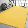 Large Area Rugs for Living Room Bedroom, 4x6 Feet Yellow Rug, Minimalist Modern Shag Rug, Soft Thick Comfy Memory Foam Indoor Carpet, Non-Slip Washable Rug for Boys Girls Dorm Nursery Room Home Decor