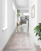 Loloi Skye Collection SKY-01 Grey/Apricot 6'-0" x 6'-0" Round Area Rug