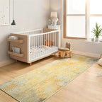 Runner Rug for Kitchen Hallways Runner Rug Non Slip 2'6''x8' Washable Long Runner Rugs with Rubber Backing Soft Abstract Carpet Runner for Entryway, Kitchen, Bedroom, Bathroom (Orange, Silver & Gray)