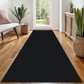 EARTHALL Washable Runner Rug 3x8 Ft Non Slip Runners for Hallways Wide Cotton Rubber Backed Kitchen Runner Braided Indoor Floor Carpet for Entryway, Hallway, Kitchen, Bedroom, Black