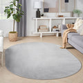 Nourison Home Nourison Essentials Silver Grey 6' x 9' Oval Area Rug - Easy Clean, Non Shedding, Bed Room, Living Room, Dining Room, Kitchen (6' x 9' Oval)
